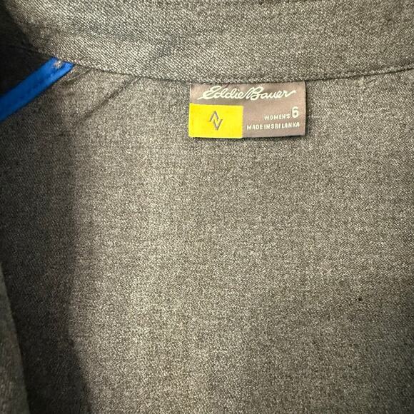 Eddie Bauer Travex Blazer Women’s Size 6 Gray 2-Button Stretch Travel Jacket EUC - Picture 7 of 8